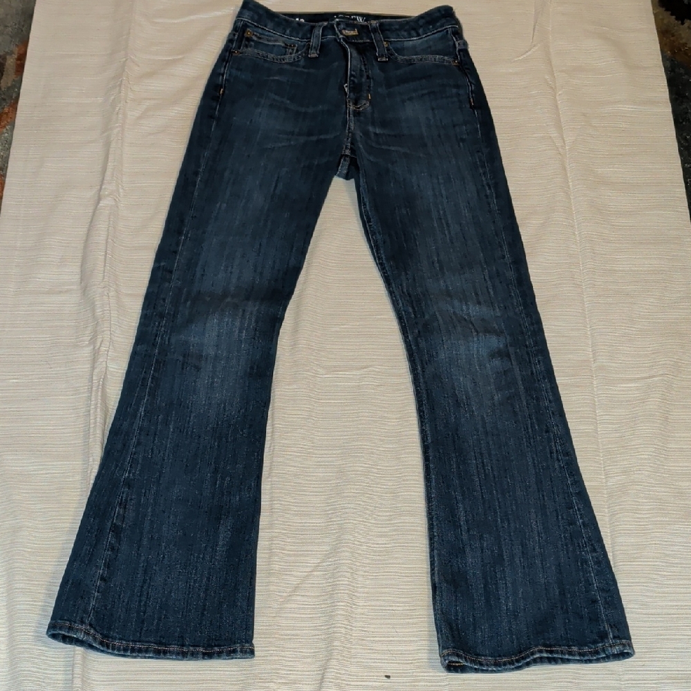 J. Crew Skinny Flare Dark Blue Wash, 24p, EUC
